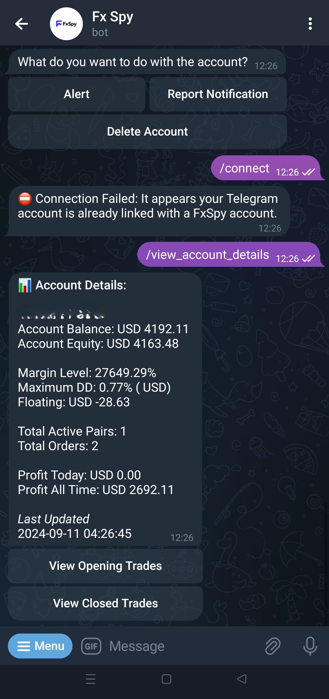 View Account Details